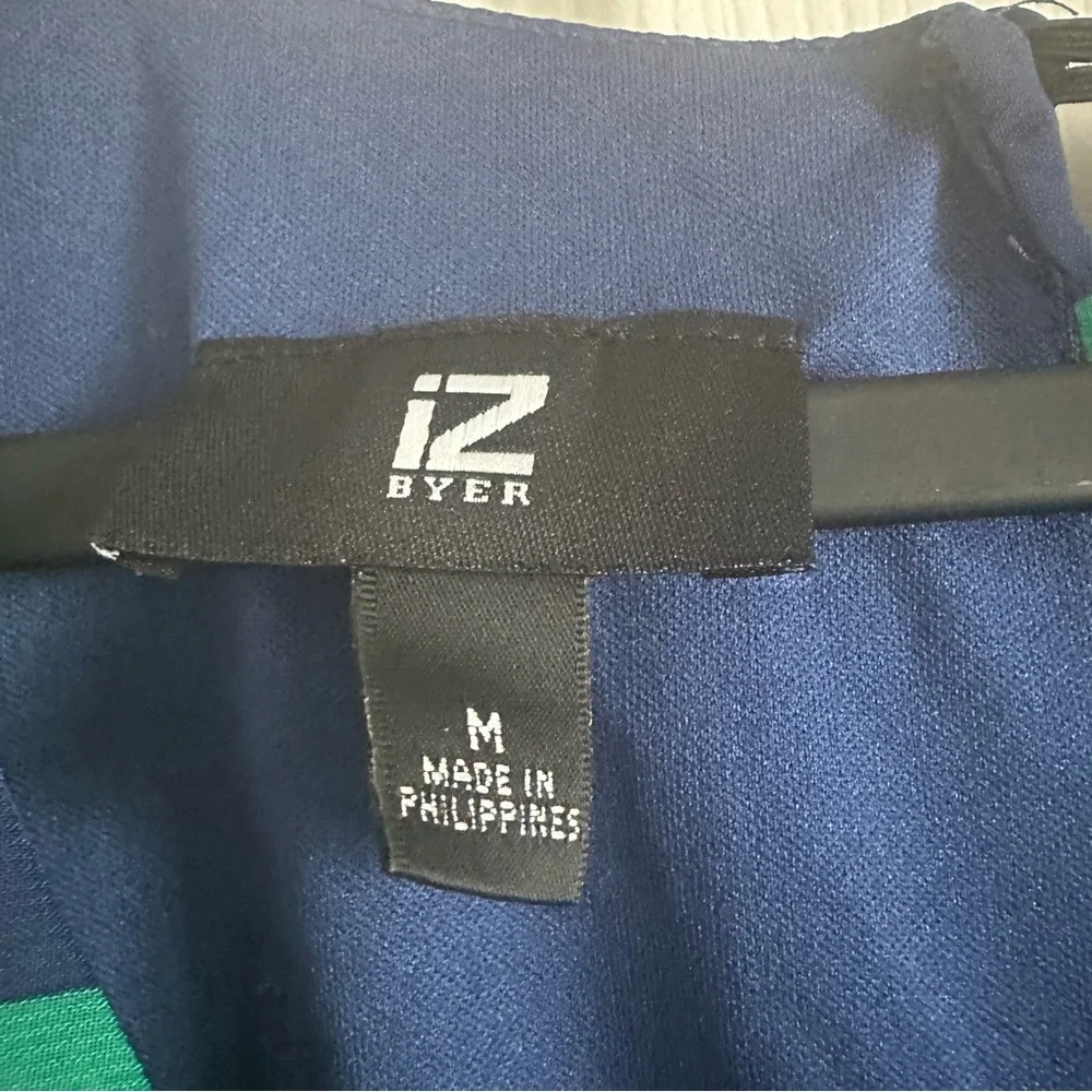 Junior’s Striped Dress with Belt - Navy/Green - Medium - Picture 7 of 7